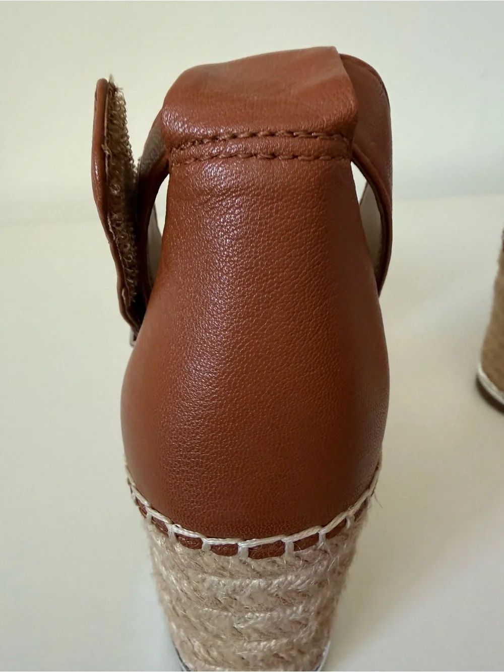 Franco Sarto Tan Brown Espadrille Wedge Sandals